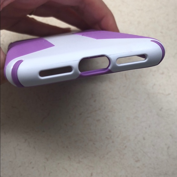 Speck iPhone X high impact phone case white purple - Picture 4 of 5